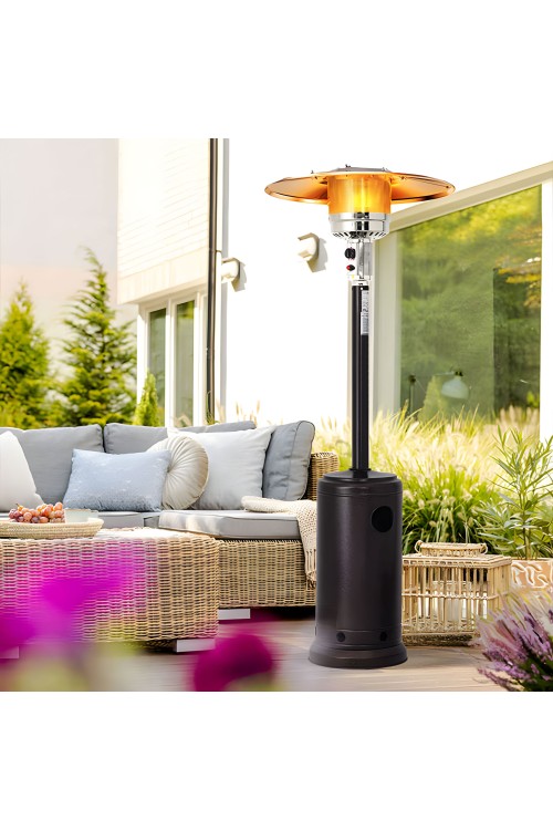 Ogrzewacz parasol gazowy grzejnik 13 kW szklany na ogród patio reduktor wąż pokrowiec MultiGarden