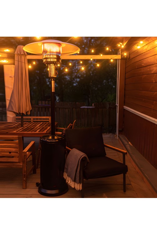 Ogrzewacz parasol gazowy grzejnik 13 kW szklany na ogród patio reduktor wąż pokrowiec MultiGarden