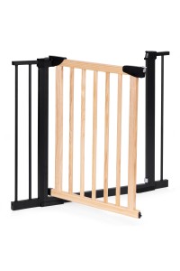 Bramka barierka zabezpieczająca 74-100 cm na schody i drzwi metal drewno dodatkowe panele