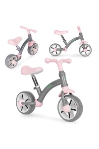 Rowerek biegowy dla dzieci koła EVA regulacja siodełka szary ECOTOYS