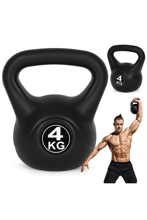 Kettlebell kettle 4 kg do ćwiczeń hantla kula odważnik obciążenie ciężar fitness ModernHome