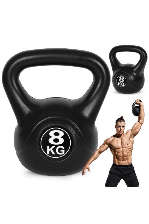 Kettlebell kettle 8 kg do ćwiczeń hantla kula odważnik obciążenie ciężar fitness MOVEPRO
