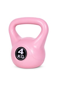 Kettlebell kettle 4 kg do ćwiczeń hantla kula odważnik obciążenie ciężar fitness różowy MOVEPRO