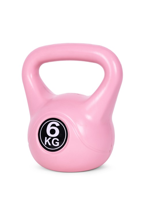 Kettlebell kettle 6 kg do ćwiczeń hantla kula odważnik obciążenie ciężar fitness różowy MOVEPRO