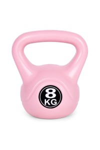 Kettlebell kettle 8 kg do ćwiczeń hantla kula odważnik obciążenie ciężar fitness różowy MOVEPRO
