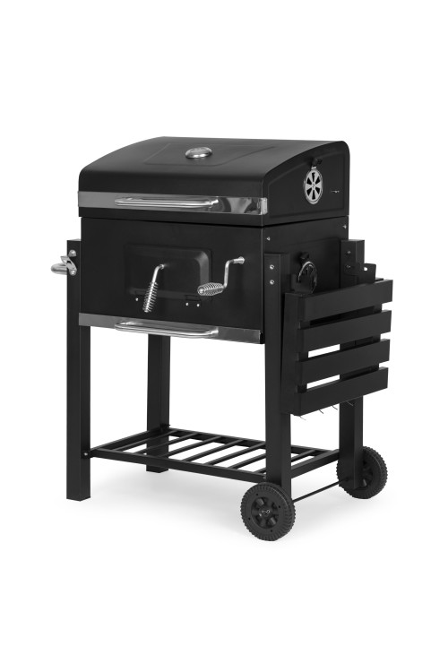 Grill węglowy duży ogrodowy z pokrywą termometr półki koła dmuchawa gratis