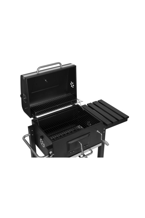 Grill węglowy duży ogrodowy z pokrywą termometr półki koła dmuchawa gratis