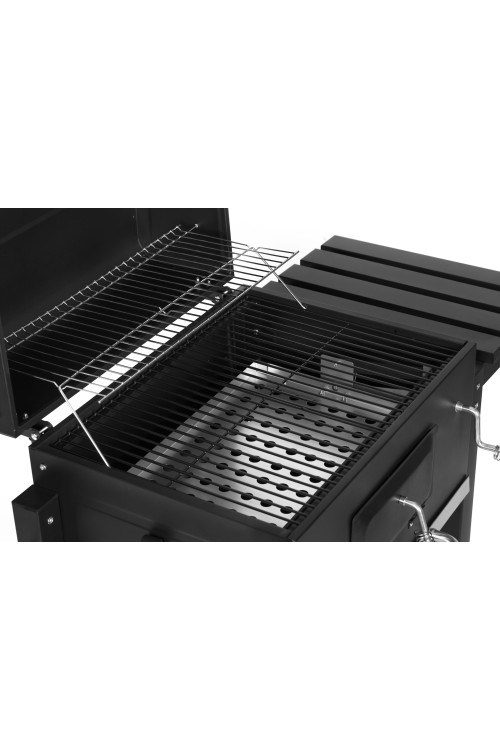 Grill węglowy duży ogrodowy z pokrywą termometr półki koła dmuchawa gratis