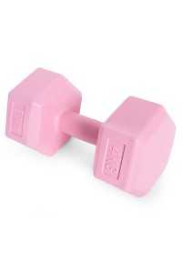 Hantle sześciokątne zestaw 2x4 kg ciężarki do ćwiczeń obciążniki fitness różowe MOVEPRO