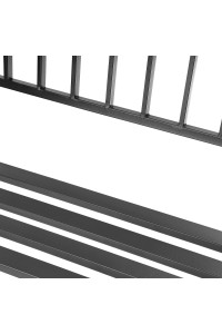 Ławka ogrodowa z oparciem parkowa na taras balkon metalowa konstrukcja