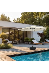 Składany parasol ogrodowy balkonowy regulowany 210 cm beżowy