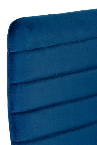 Krzesła z wyprofilowanym oparciem- VELVET NIEBIESKI - 4 sztuki