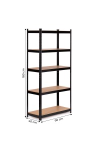 Regał metalowy magazynowy 180x90x40 cm do garażu piwnicy 5 półek 875 kg ModernHome