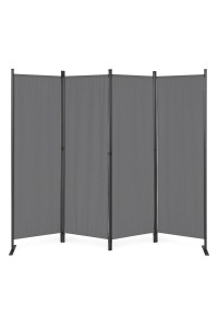 Składany parawan ogrodowy pokojowy 4-panelowy 167x216 cm szary MultiGarden