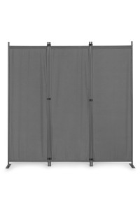 Składany parawan ogrodowy pokojowy 3-panelowy 167x164 cm szary MultiGarden