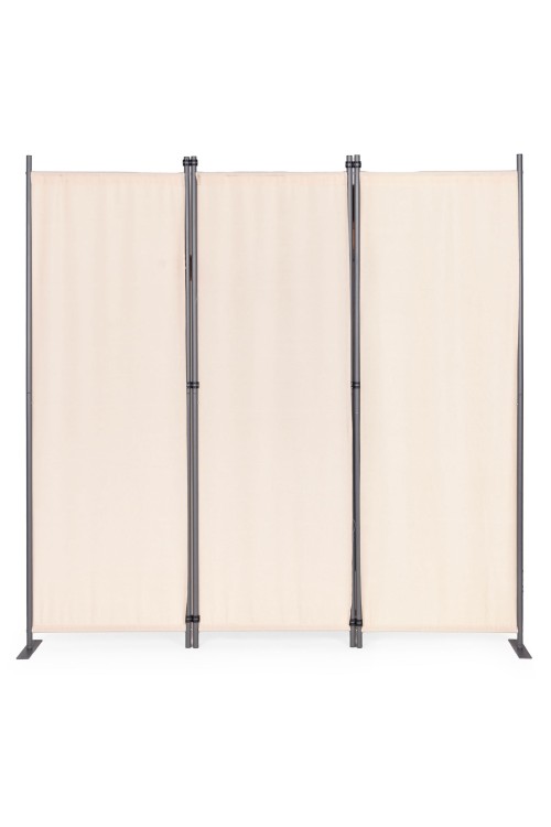 Składany parawan ogrodowy pokojowy 3-panelowy 167x164 cm beżowy MultiGarden