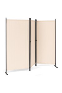 Składany parawan ogrodowy pokojowy 3-panelowy 167x164 cm beżowy MultiGarden