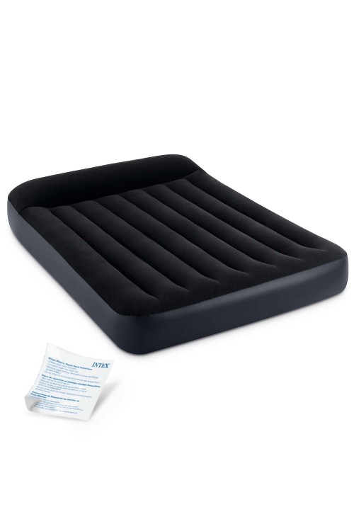 Materac dmuchany dwuosobowy 191x137x25 cm łóżko z zagłówkiem INTEX 64142
