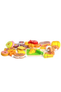 Drewniane jedzenie do krojenia 23 sztuki ECOTOYS