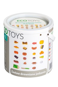 Drewniane jedzenie do krojenia 23 sztuki ECOTOYS