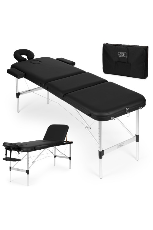 Aluminiowy stół do masażu i rehabilitacji 3-segmentowy składany w walizkę + torba ModernHome