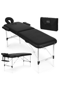 Aluminiowy stół do masażu i rehabilitacji 2-segmentowy składany w walizkę + torba ModernHome