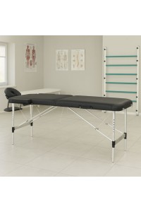 Aluminiowy stół do masażu i rehabilitacji 2-segmentowy składany w walizkę + torba ModernHome