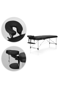 Aluminiowy stół do masażu i rehabilitacji 2-segmentowy składany w walizkę + torba ModernHome