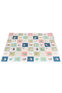 Mata piankowa dla dzieci 200x180 cm edukacyjna dwustronna składana miarka wzrostu alfabet ECOTOYS