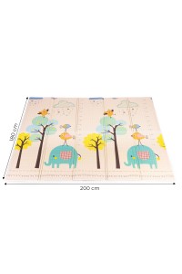 Mata piankowa dla dzieci 200x180 cm edukacyjna dwustronna składana miarka wzrostu alfabet ECOTOYS