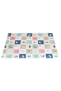 Mata piankowa dla dzieci 200x150 cm edukacyjna dwustronna składana miarka wzrostu alfabet ECOTOYS