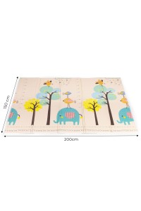 Mata piankowa dla dzieci 200x150 cm edukacyjna dwustronna składana miarka wzrostu alfabet ECOTOYS