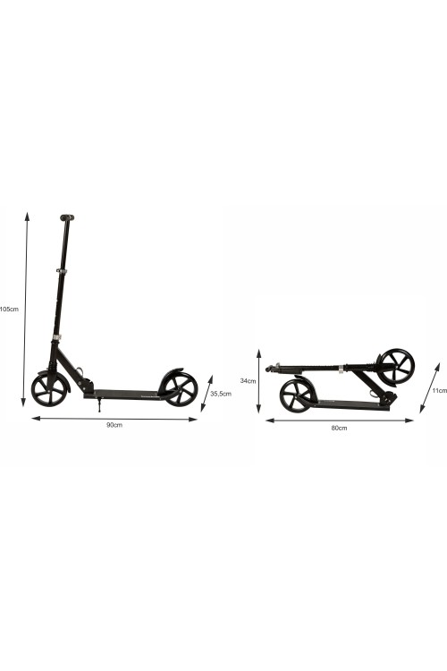 Hulajnoga miejska dla dzieci i młodzieży składana regulacja wysokości 95-105 cm koła 200 mm