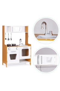Drewniana kuchnia dla dzieci ze światłem i dźwiękiem ECOTOYS