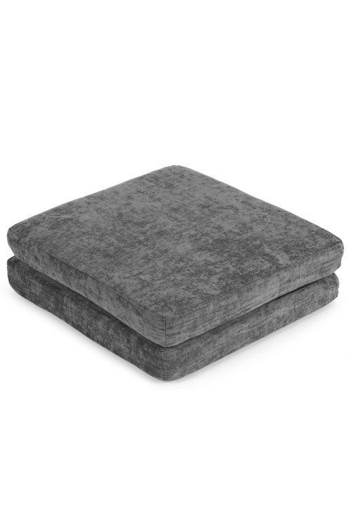 Sofa składana modułowa dla dzieci duża 2-osobowa DIY 10 miękkich poduch tkanina szenilowa - szara ECOTOYS