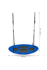 Huśtawka ogrodowa bocianie gniazdo 100 cm niebieska ECOTOYS