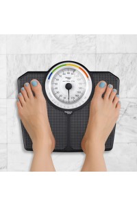 Klasyczna waga łazienkowa mechaniczna analogowa do 180 kg czarna WEBBER BMI