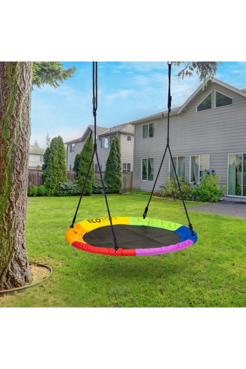 Huśtawka ogrodowa bocianie gniazdo 100 cm kolorowa ECOTOYS