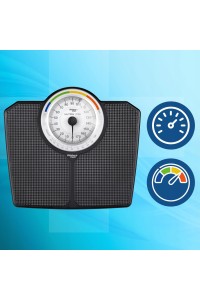 Klasyczna waga łazienkowa mechaniczna analogowa do 180 kg czarna WEBBER BMI