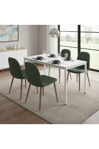 Stół do kuchni jadalni dla 4-5 osób biurko komputerowe 120x60 cm biały marmur ModernHome