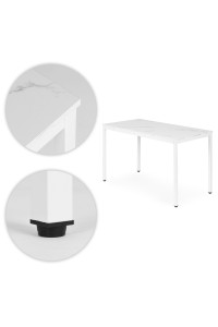 Stół do kuchni jadalni dla 4-5 osób biurko komputerowe 120x60 cm biały marmur ModernHome