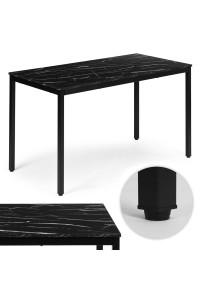 Stół do kuchni jadalni dla 4-5 osób biurko komputerowe 120x60 cm czarny marmur ModernHome