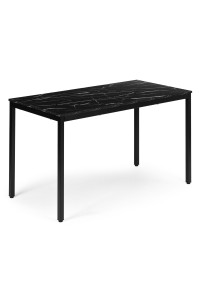 Stół do kuchni jadalni dla 4-5 osób biurko komputerowe 120x60 cm czarny marmur ModernHome