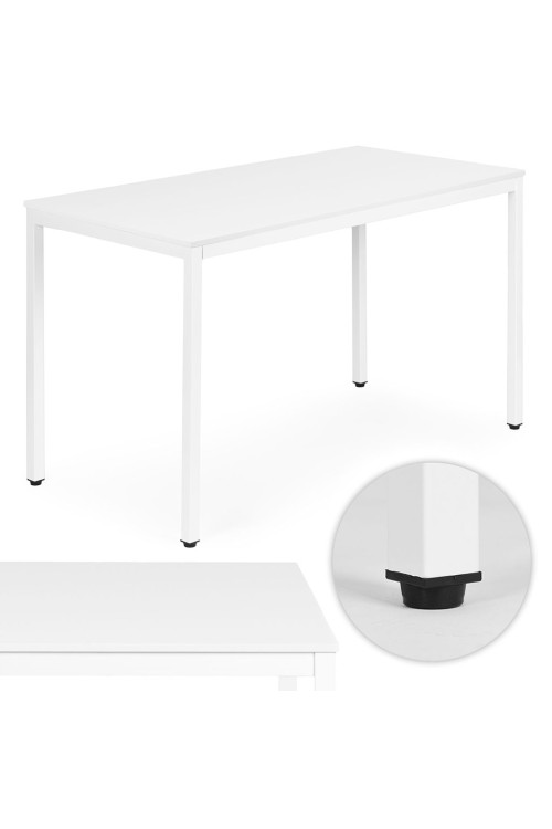 Stół do kuchni jadalni dla 4-5 osób biurko komputerowe 120x60 cm biały ModernHome