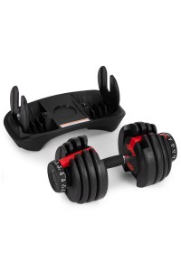 Hantel regulowany żeliwny z podstawką obciążenie 2,5-24 kg MOVEPRO
