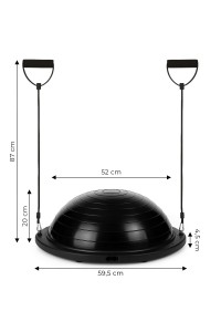 Platforma do balansowania z ekspanderami półpiłka trener równowagi + pompka MOVEPRO