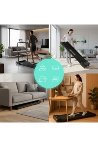Bieżnia domowa z uchwytem elektryczna walking pad treningowy pod biurko 10 km/h MOVEPRO