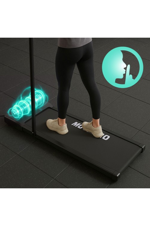 Bieżnia domowa z uchwytem elektryczna walking pad treningowy pod biurko 10 km/h MOVEPRO