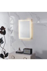 Lustro łazienkowe LED ścienne 50x70 cm 3 barwy włącznik dotykowy ModernHome
