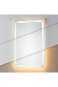 Lustro łazienkowe LED ścienne 50x70 cm 3 barwy włącznik dotykowy ModernHome